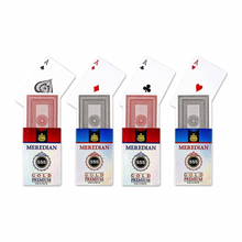 Meredian 555 Gold Premium, Paper Playing Cards, Bridge Size, Regular Index, Red & Black - Pack of 4