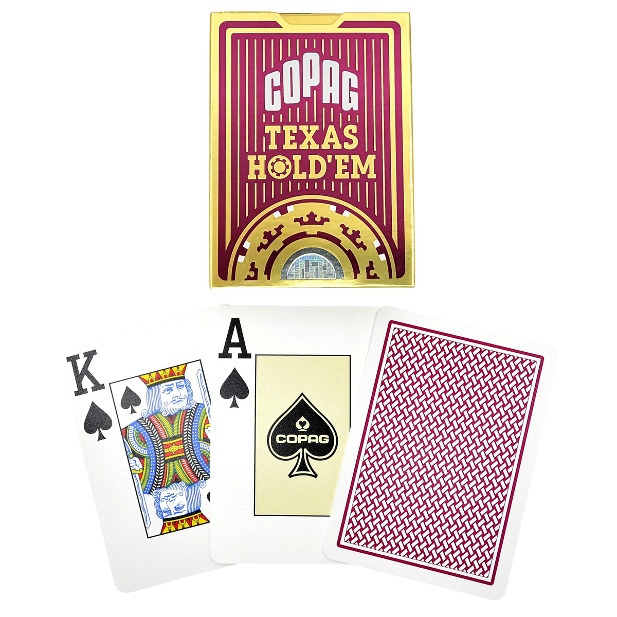 Texas Hold'Em Burgundy Playing Cards