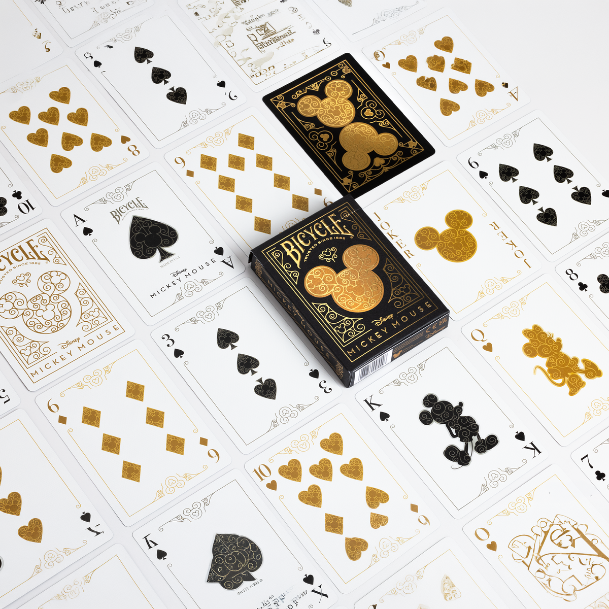 Disney Mickey Mouse Black & Gold Playing Card