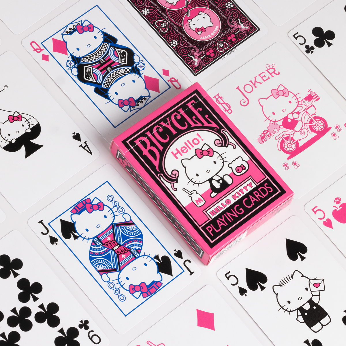Hello Kitty Black Pink Playing Cards